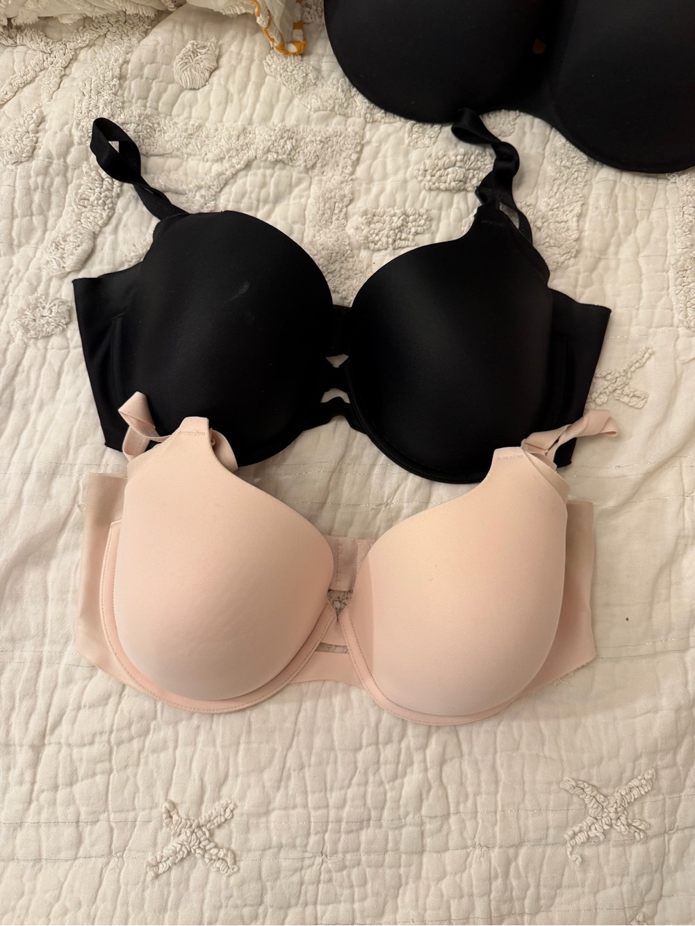 Warner's Smooth T-Shirt Bras - Black & Light Pink